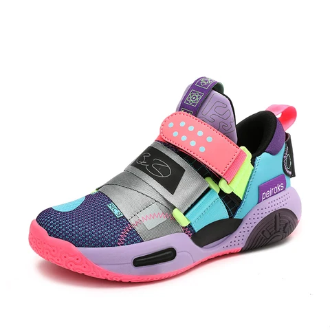 Новинка 2024, детская Баскетбольная обувь для мальчиков и девочек, нескользящая детская спортивная обувь, Легкие уличные кроссовки, обувь для тренировок