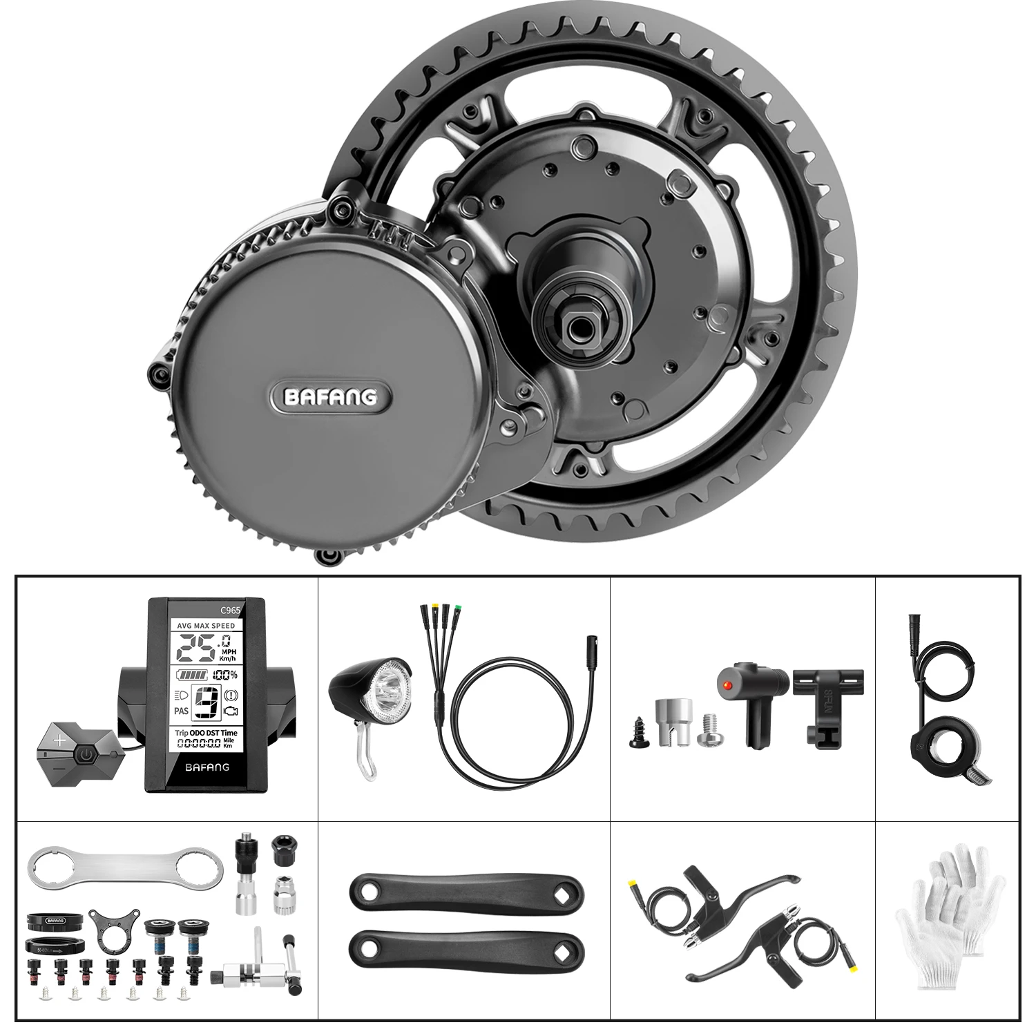 

BAFANG eBike Conversion Kit BBS01B 36V 250W Electric Bike Conversion Kit Include Motor, eBike Display, Speed Sensor, Throttle