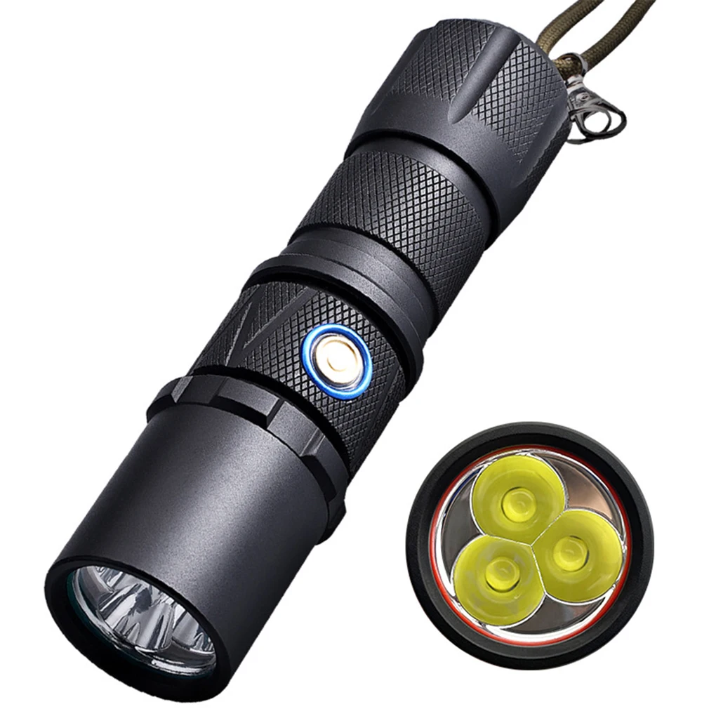 

Flashlight Convenient Hand Lamp Lightness Wearable Torch Fishing Hunting Camping Illumination Outdoor Torch USB