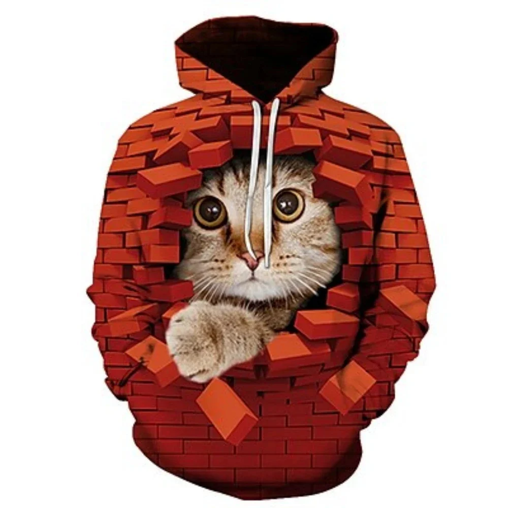 

Autumn Cat Animals Sweatshirt 3D cat Print Hoodies Loose Men/WOMEN Hoodie Holiday Hoodie Long Sleeve Coat Men Fashion Clothing