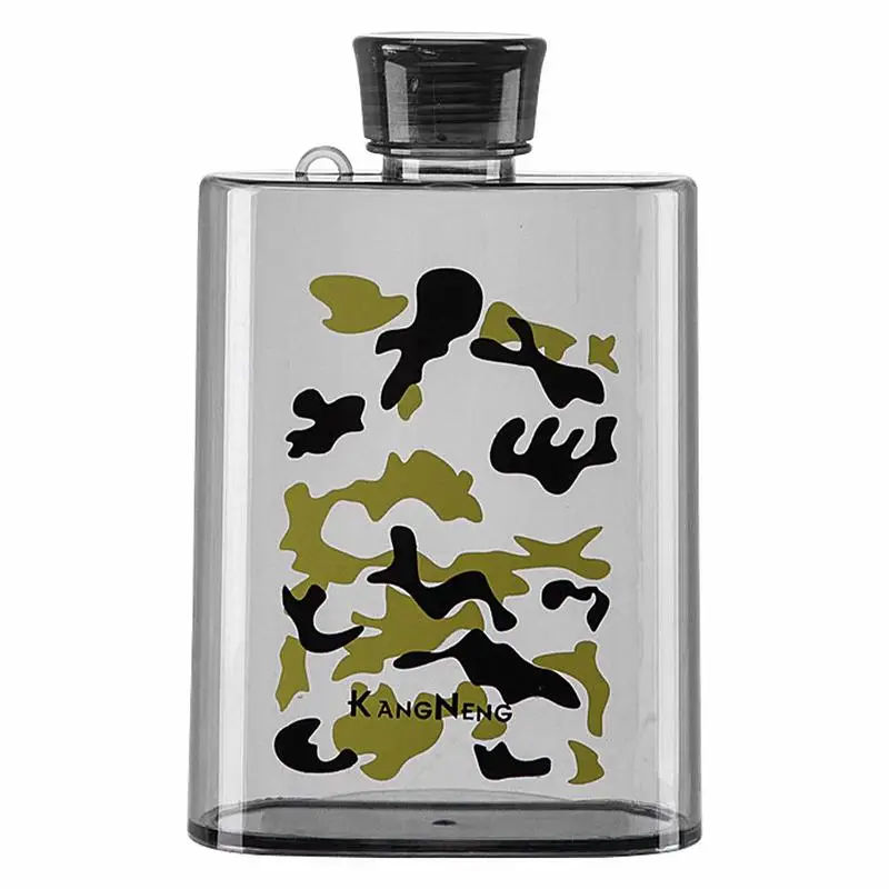 

Slim Flat Water Bottle Slim A5 Memo Paper Purse Water Bottle Leakproof 420ml Water Kettle For Travel Cycling Camping School Gym