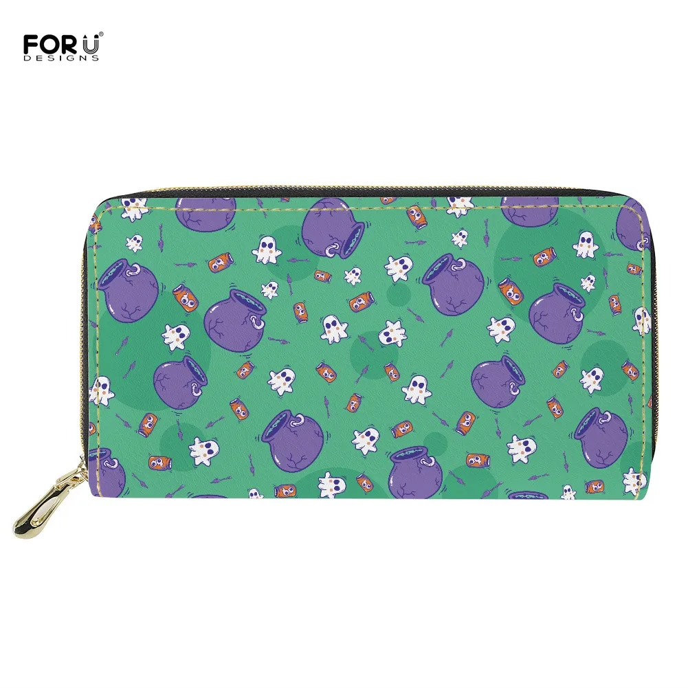 

FORUDESIGNS Stylish Creative Skull Jar Design Wallet Organizer Coin Pocket for Women Ladies Phone Pocket Card Holder Long Wallet