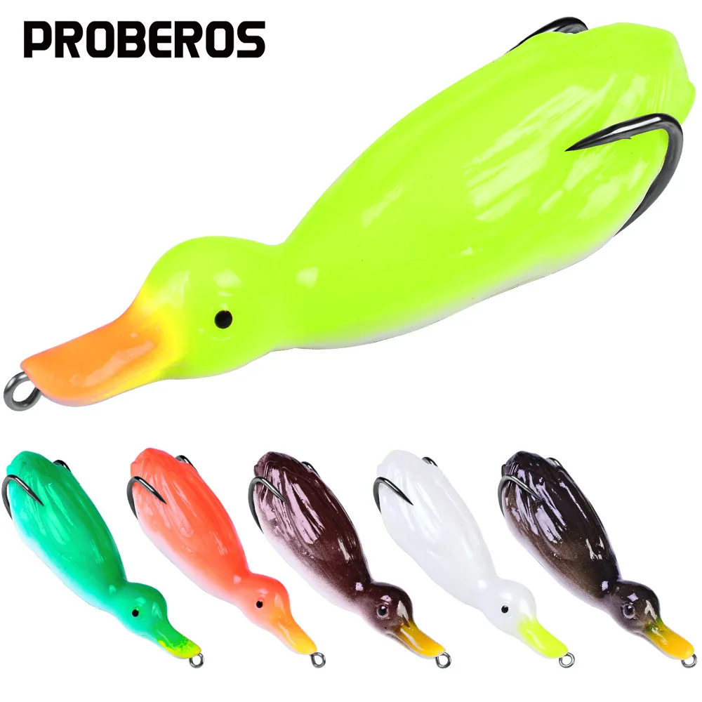 

PROBEROS 1 шт. мягкие приманки в виде утки 10,5 см-21 г искусственная приманка искусственная рыба приманка Плавающие приманки на щуку силиконовые в...