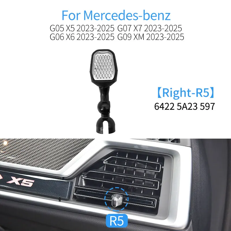 

Для BMW G05 G06 G07 G09 левая и правая вентиляционная решетка переменного тока, аксессуар для выхода кондиционера для BMW X5 X6 X7 XM 2023-2025 64225A23598