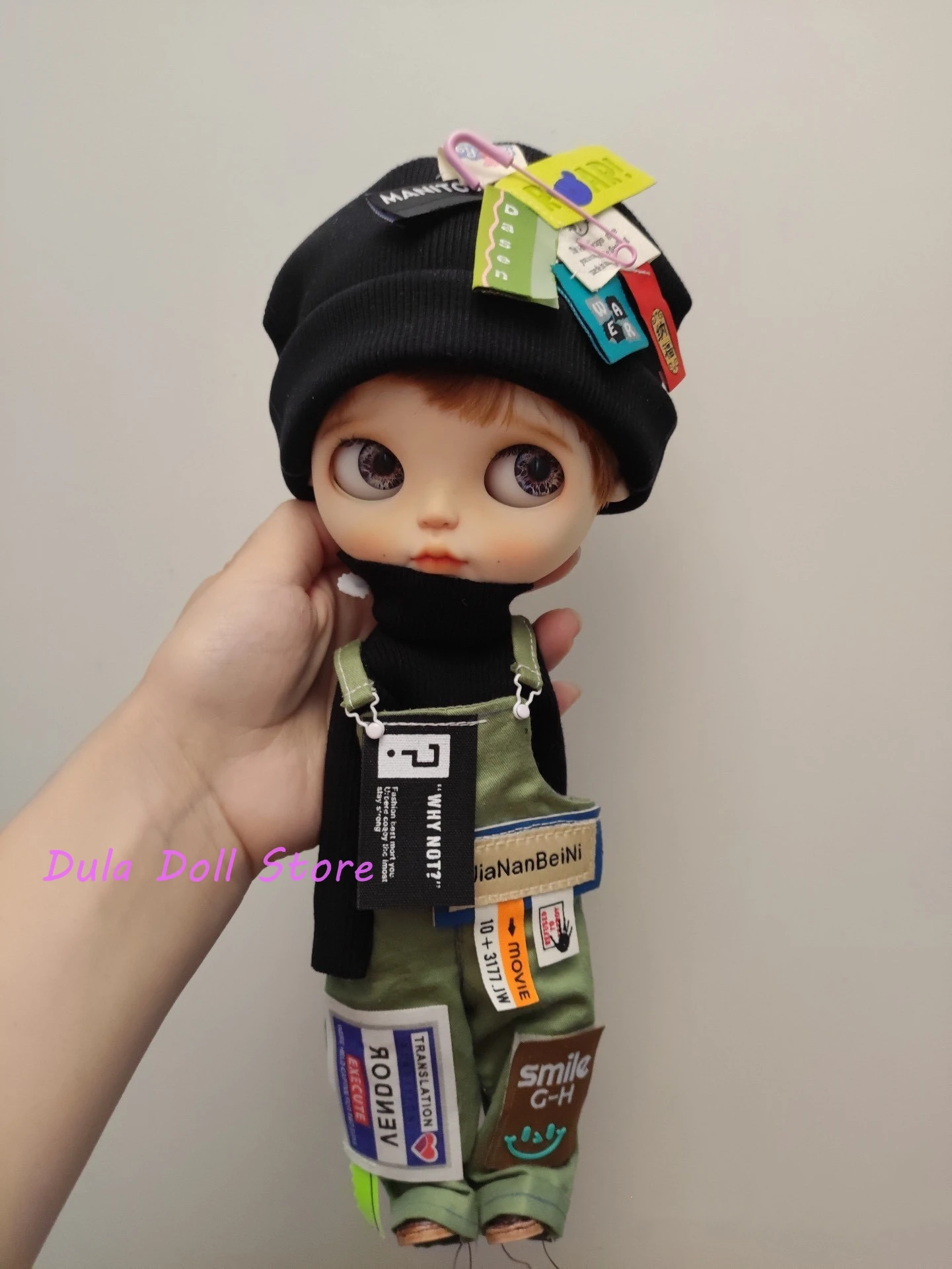 (Срок пошива 1 месяц) Dula Кукла Одежда Женская: зеленый нагрудник брюки Blythe ob24 ob22 Azone