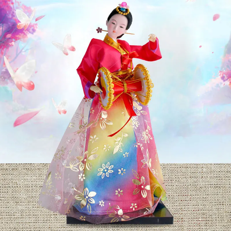 

12-inch Korean Doll Silk Doll Korean-style Handmade Doll Crafts Special Doll Home Ornaments and Decorations
