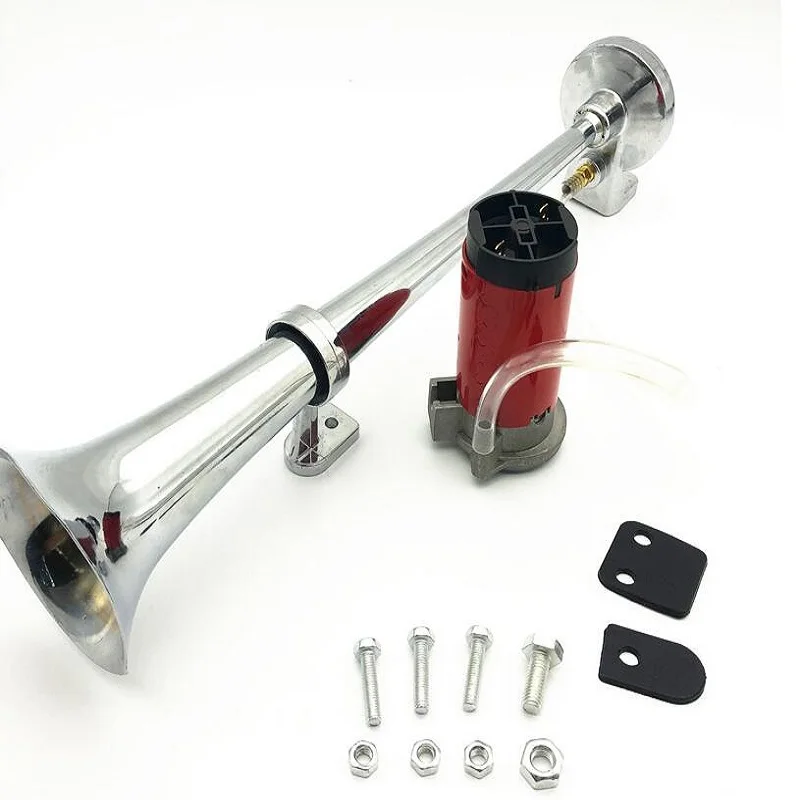 

Universal Car Air Horn Car Horn Speaker for Truck Boat Motorcycle17inch Single Trumpet 12V Compressor 150DB Super Loud Air Hose