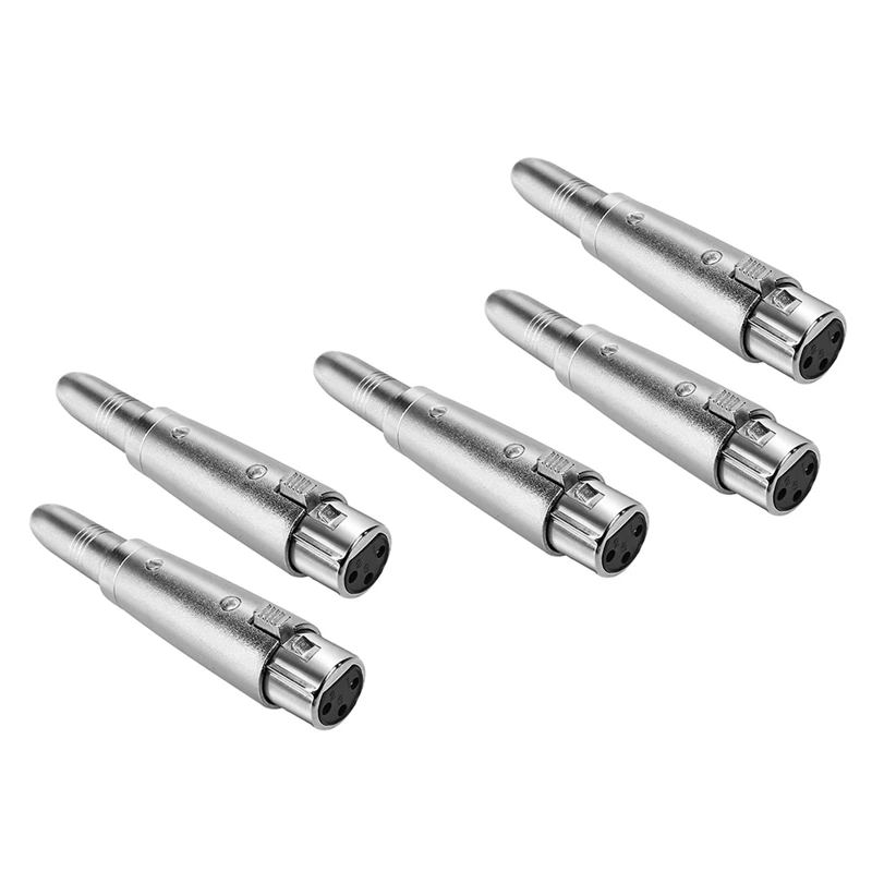

5 шт. 3Pin XLR Женский до 1/4 дюйма 6,3/6,5 мм моно Женский AUX разъем микрофон аудио стерео адаптер розетка