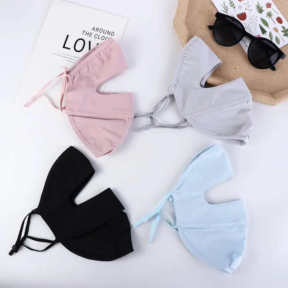 Маска для лица с защитой от УФ-лучей однотонная женская Солнцезащитная маска из