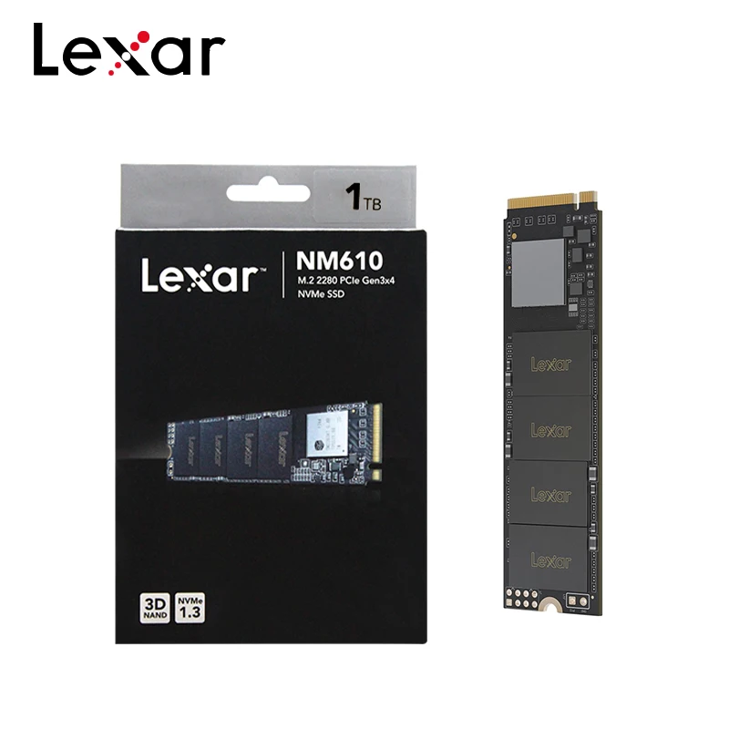 Внутренний твердотельный накопитель Lexar NM610 1 ТБ NVMe SSD 250 ГБ 500 Гб M.2 - Цена: 5604.76