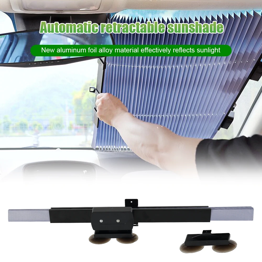 

Car Auto Sun Shade Protector Parasol Front Window Sunshade Retractable Cover Curtains Interior Windshield Protection Accessories
