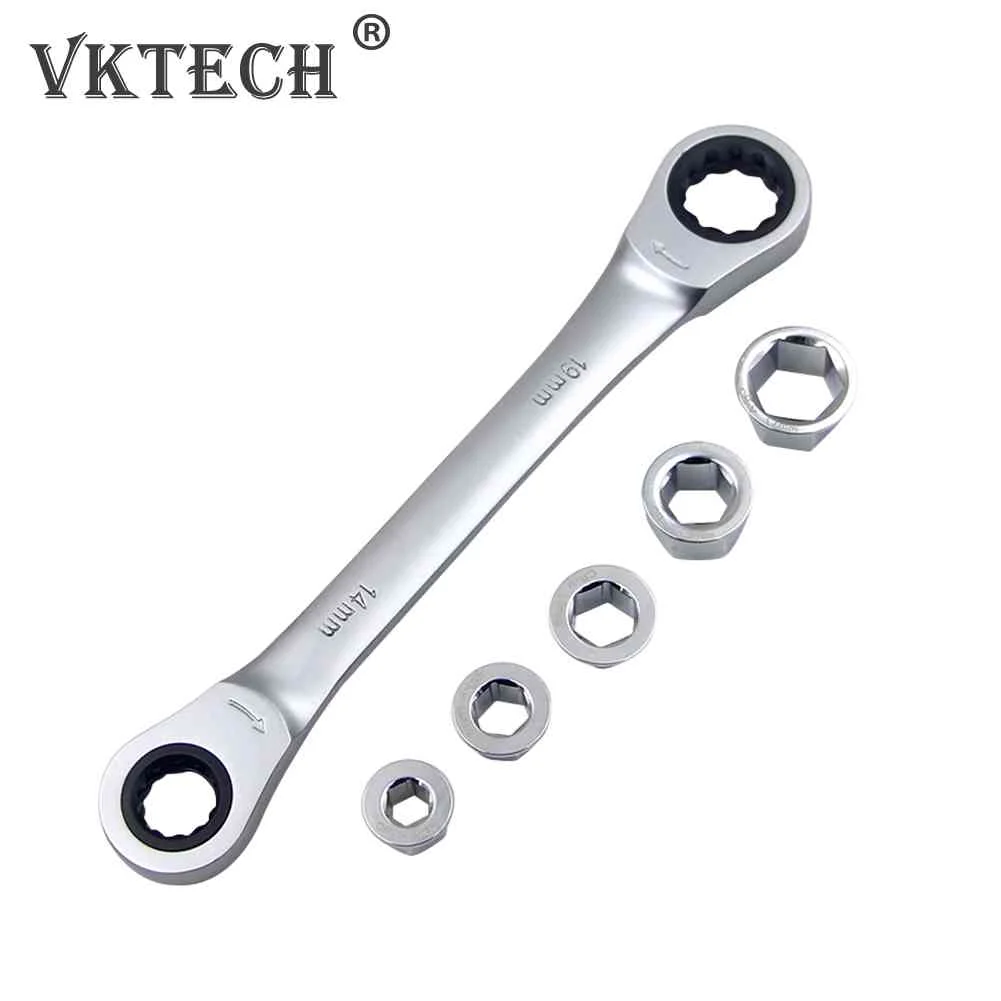 

7 in 1 Double Head Reversible Ratchet Combination Spanner Set Maintenance Mechanic Universal Socket Wrench Tool Ratchet Wrench