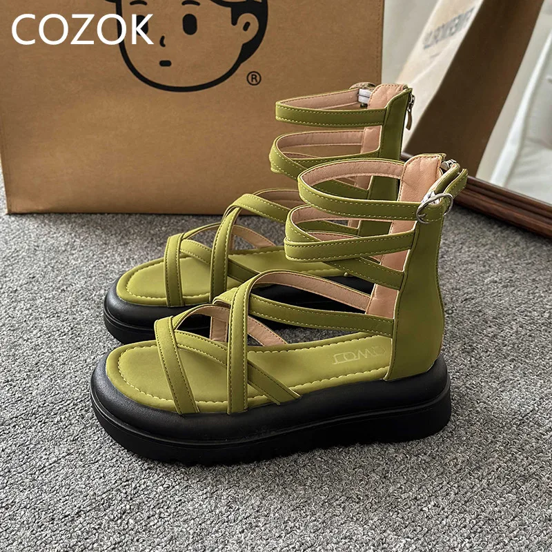 Green Sandal for Women Comfortable and Elegant Women's Shoes Luxury Sandals Designers Womens Traf 2023 Woman Sandle Summer New