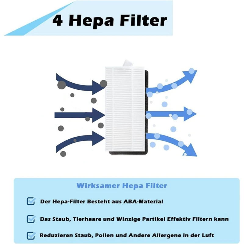 For Airrobo P30 Robot Vacuum Cleaner Main Side Brush Hepa Filter Mop Cloth Replacement Parts Accessories