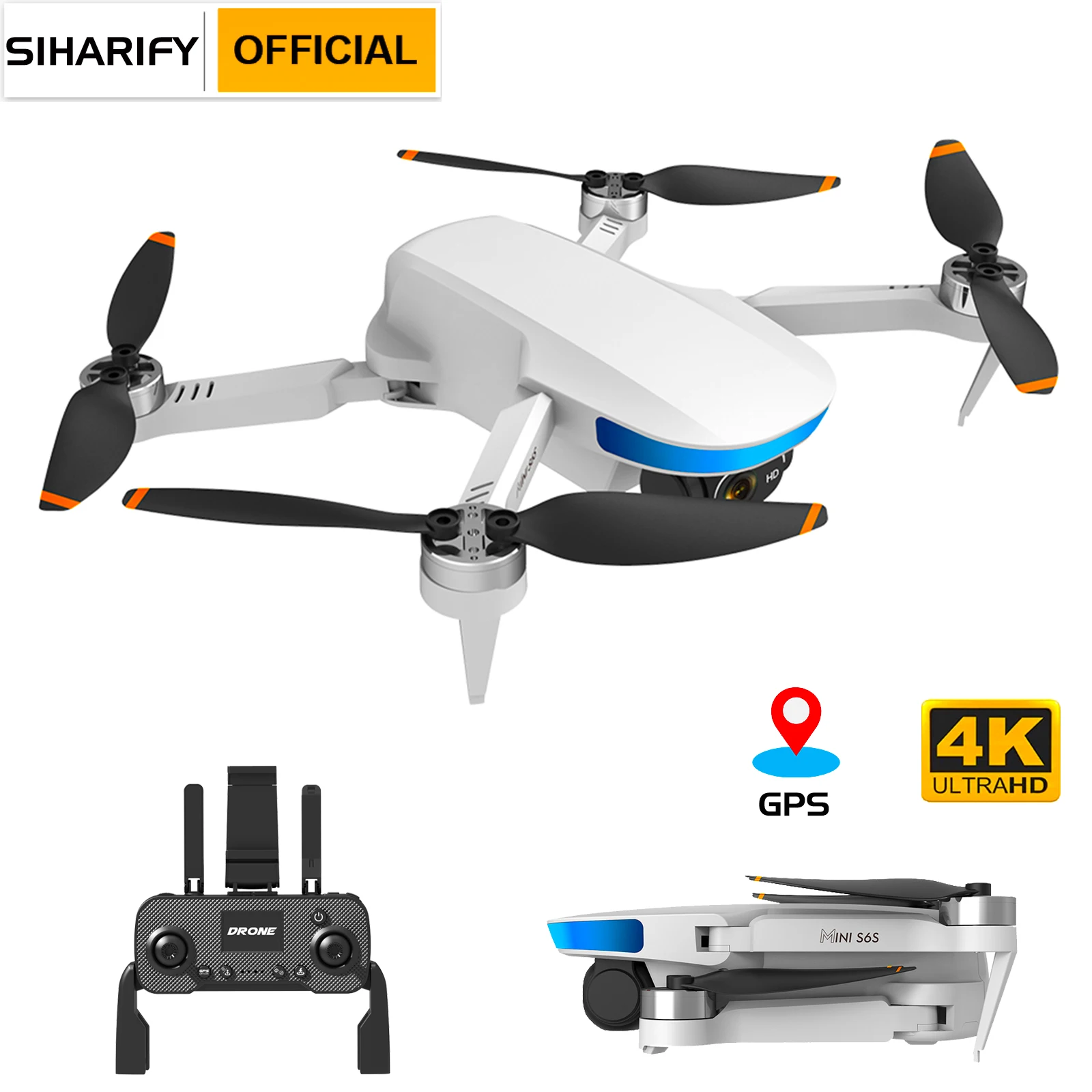 S6S Мини Дрон 4K GPS Профессиональный HD для аэрофотосъемки с двойной камерой 5G WIFI FPV