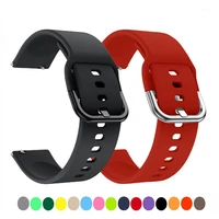 20mmm 22mm silicone strap for samsung galaxy watch 43 active 2 huawei watch gt2 soft sport bracelet wristband for amazfit bip