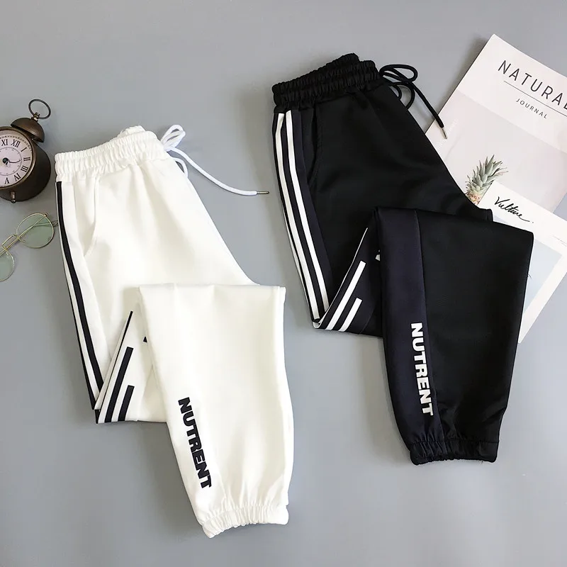 

Spring Sporty Harem Pants Plus Size 2XL Letter Embroidery Sweatpants Women High Waist Streetwear Cool Girl Harajuku Hiphop Pants