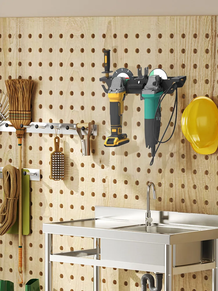 Держатель для угловой шлифовальной машины 2 отсека многоцелевой с вешалкой шнура