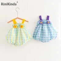 rinikinda baby girls romper summer toddler newborn infant floral sleeveless halter lantern playsuits jumpsuits overalls outfits