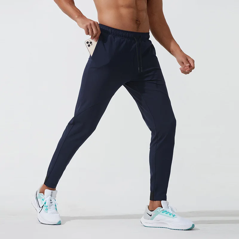 Lulu. Men's Jogging Sweatpants Thin Velvet Mid Waist Sports Casual Pants Warm Elastic Outdoor Training Running Trousers Winter