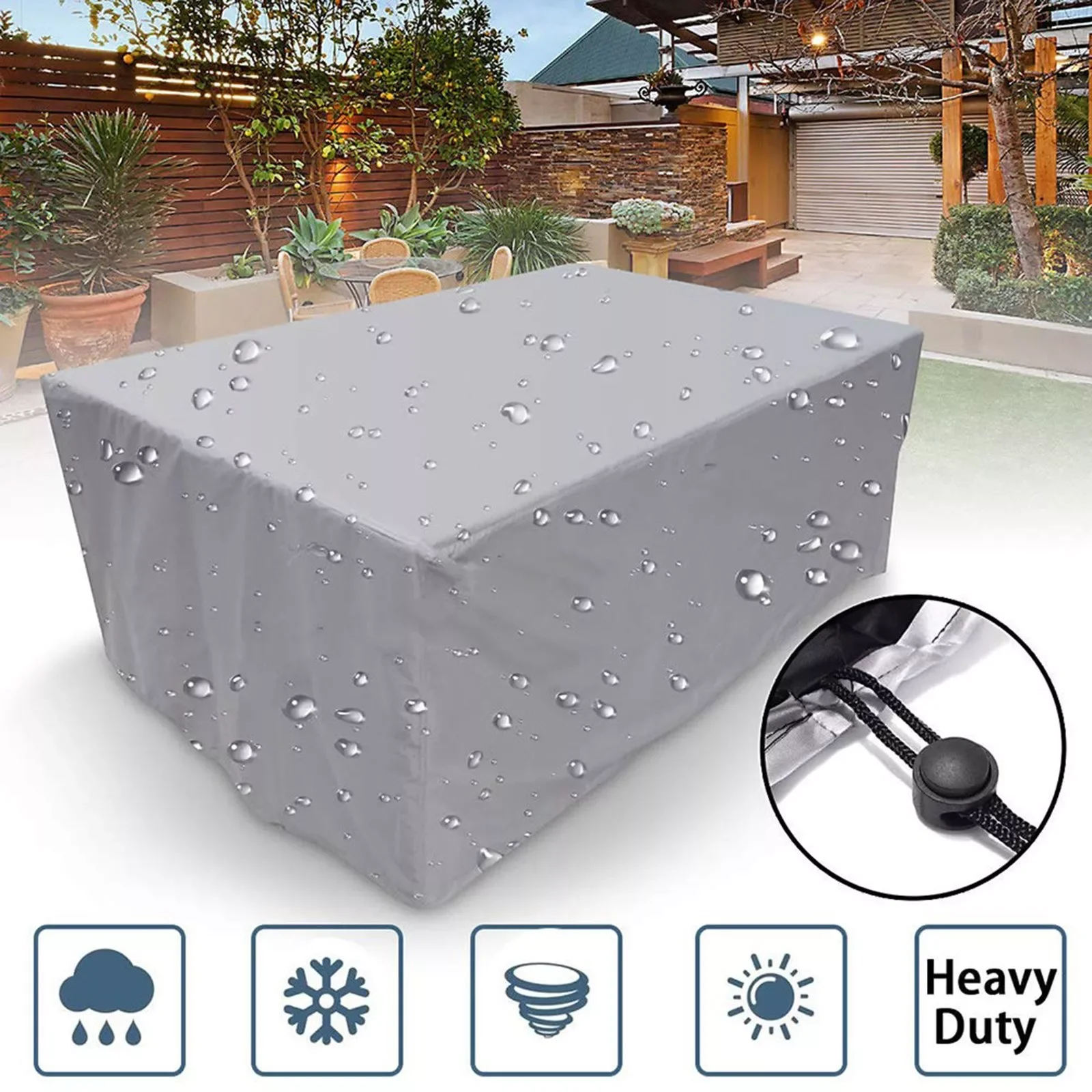 

55 Sizes Patio Waterproof Cover Outdoor Garden Furniture Covers Rain Snow Chair Covers For Sofa Table Chair Dust Proof Cover