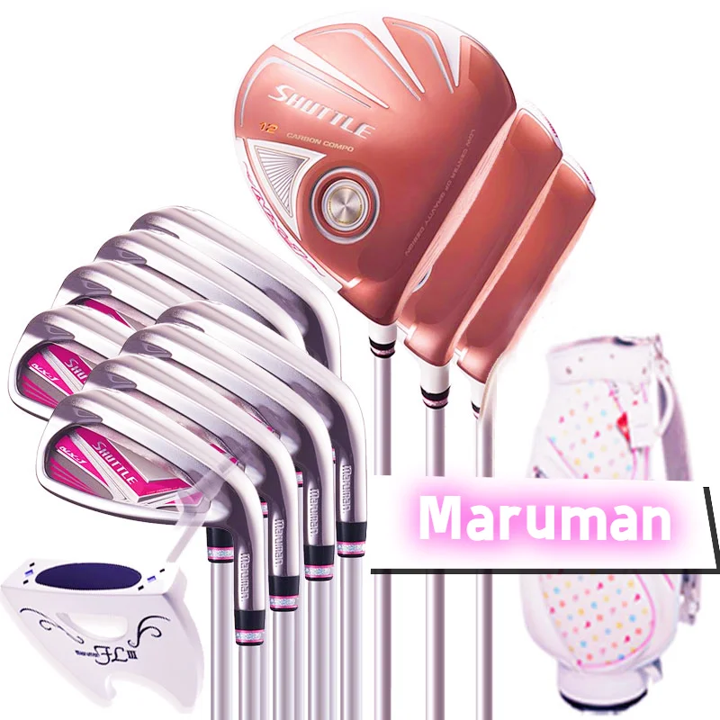 

Womens Golf clubs Maruman SHUTTLE driver+fairway wood+Hybrid+iron+putter+Bag Golf complete set of clubs Graphite Shaft and cover