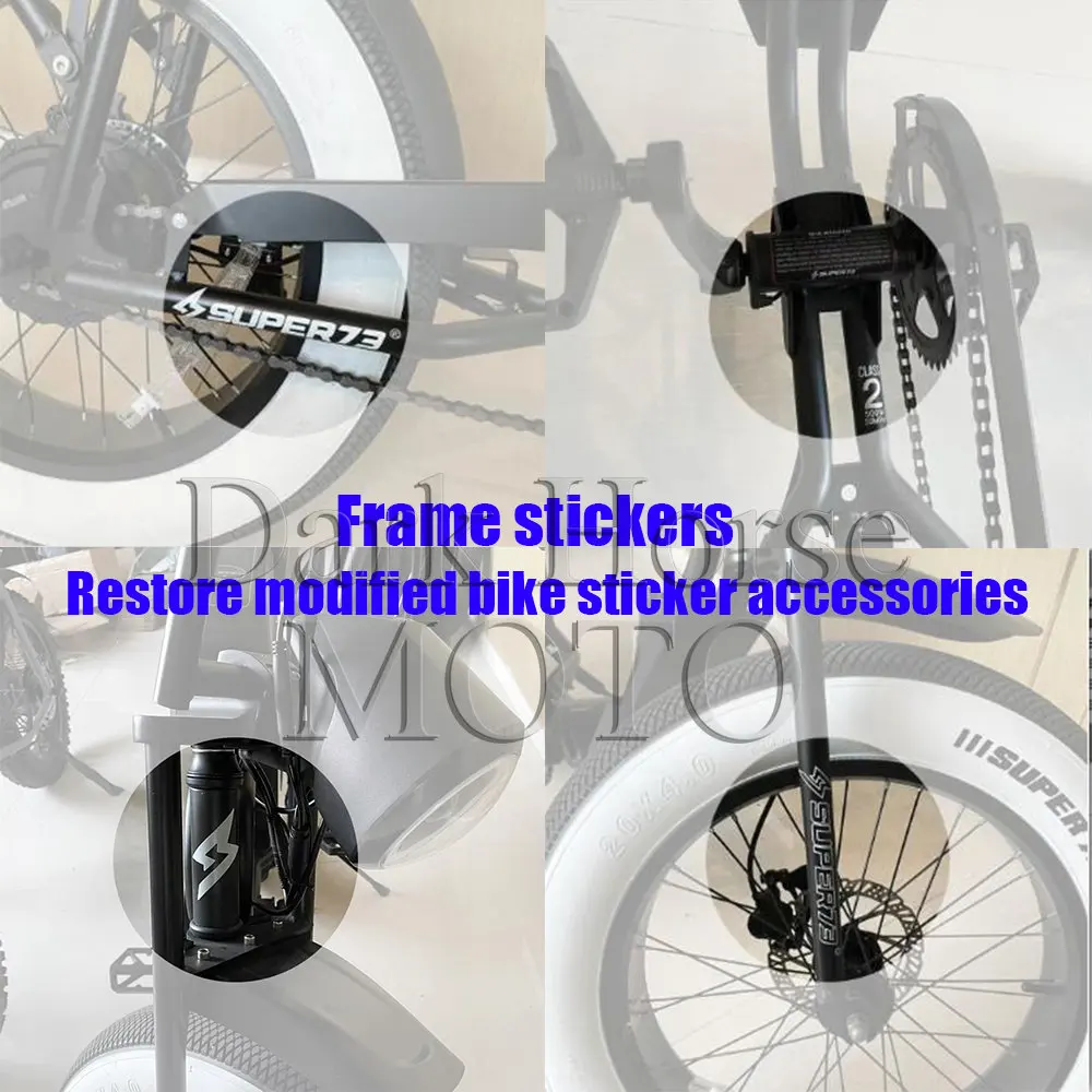 

Electric Bike Frame Sticker Original Flat Replacement Model Modification Sticker Accessories For Super 73 S2 Super 73 S1