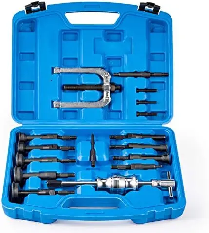 

Motor Tech Hole Collet Bearing Race and Seal Puller Extractor Kit, Slide Hammer Pilot Insert Inner Internal Bearing Removal Se