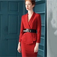 high quality office lady skirt suit women 2022 new elegant fashion design slim business attire stylish office wear pants suit