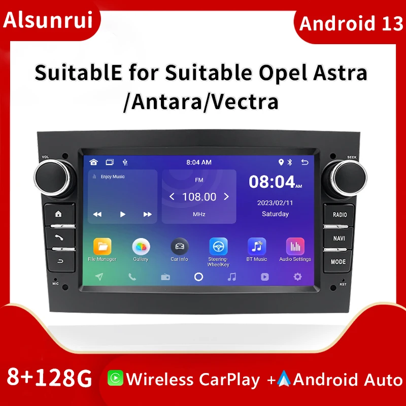 4G Carplay 2 din Android 13 автомобильный экран для Opel Vectra C Zafira B Corsa D Astra H G Jvivaro Meriva