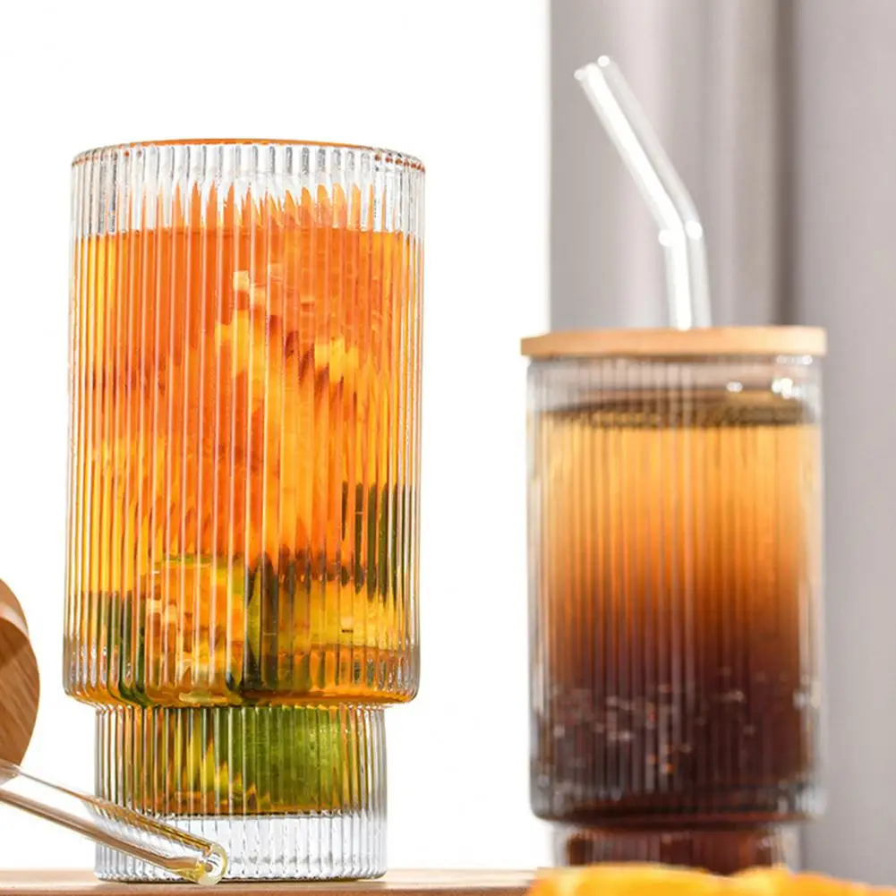 

12 унций, простой стеклянный стакан для кофе, прозрачный с соломинкой, Широкое Горлышко, стеклянный стакан для виски, стеклянный стакан для виски