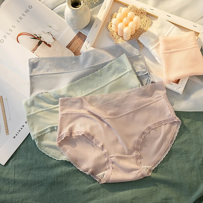 

Женские хлопковые шорты, трусики, однотонные трусики с кружевной отделкой, сексуальные трусики, минималистичные дышащие женские трусики