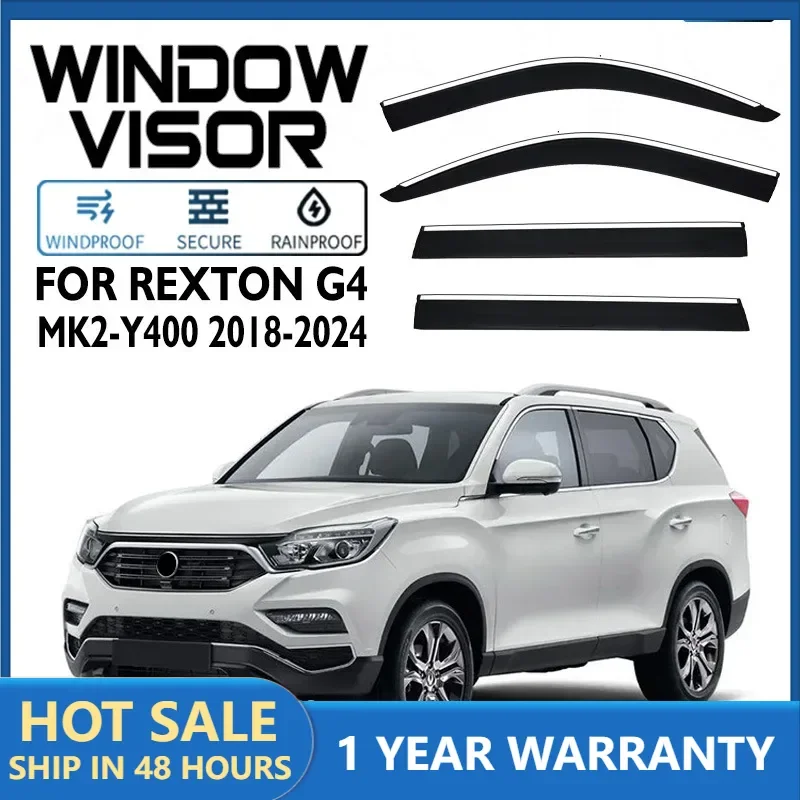 Фото Для SSANGYONG Rexton G4 2018 + козырек на окно автомобиля, тент, навесы, лобовое стекло, боковое окно, дождевик, солнцезащитный козырек, аксессуары, Стайлинг автомобиля №1