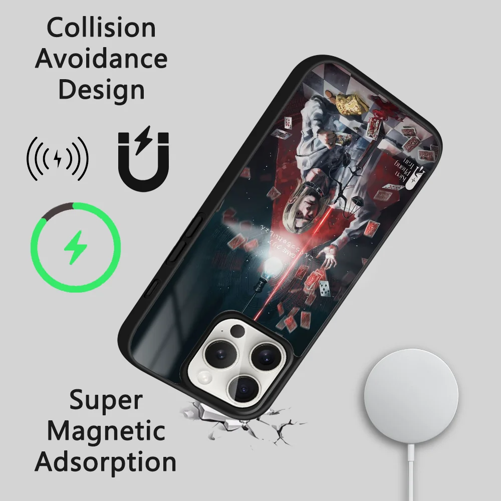 A-Alice in B-Borderland Phone Case For iPhone 16 15 14 13 12 11 Pro Max Plus Mini Magsafe Mirror Wireless Magnetic Cover