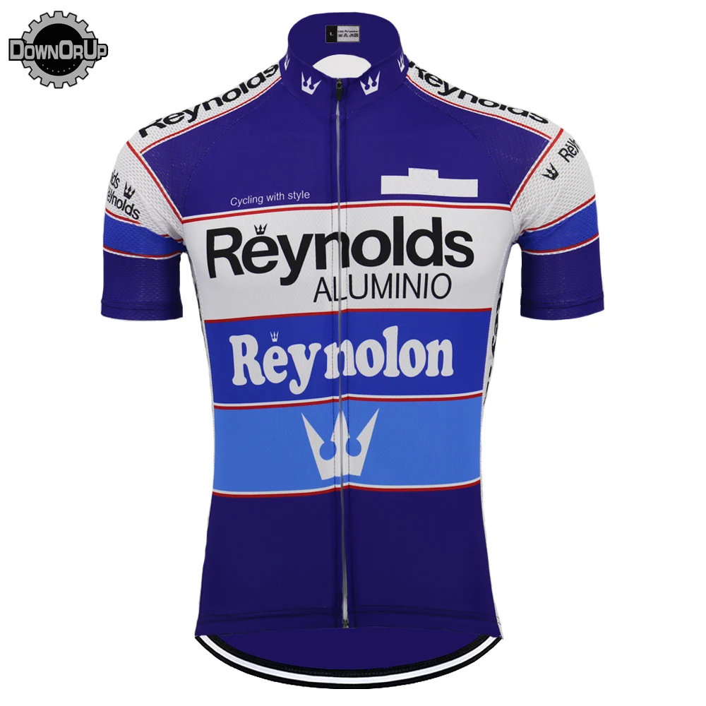 

2022 Classic Men's Cycling Jersey Summer RACE Team Blue Bike Cycling Clothing Reynolds Tops MTB Jersey Racing Clothes Triathlon