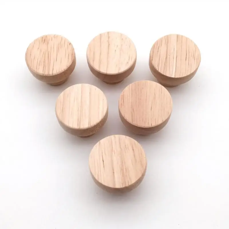 

Natural Wooden Cabinet Drawer Wardrobe Knobs Door Pull Kitchen Handle Furniture Hardware