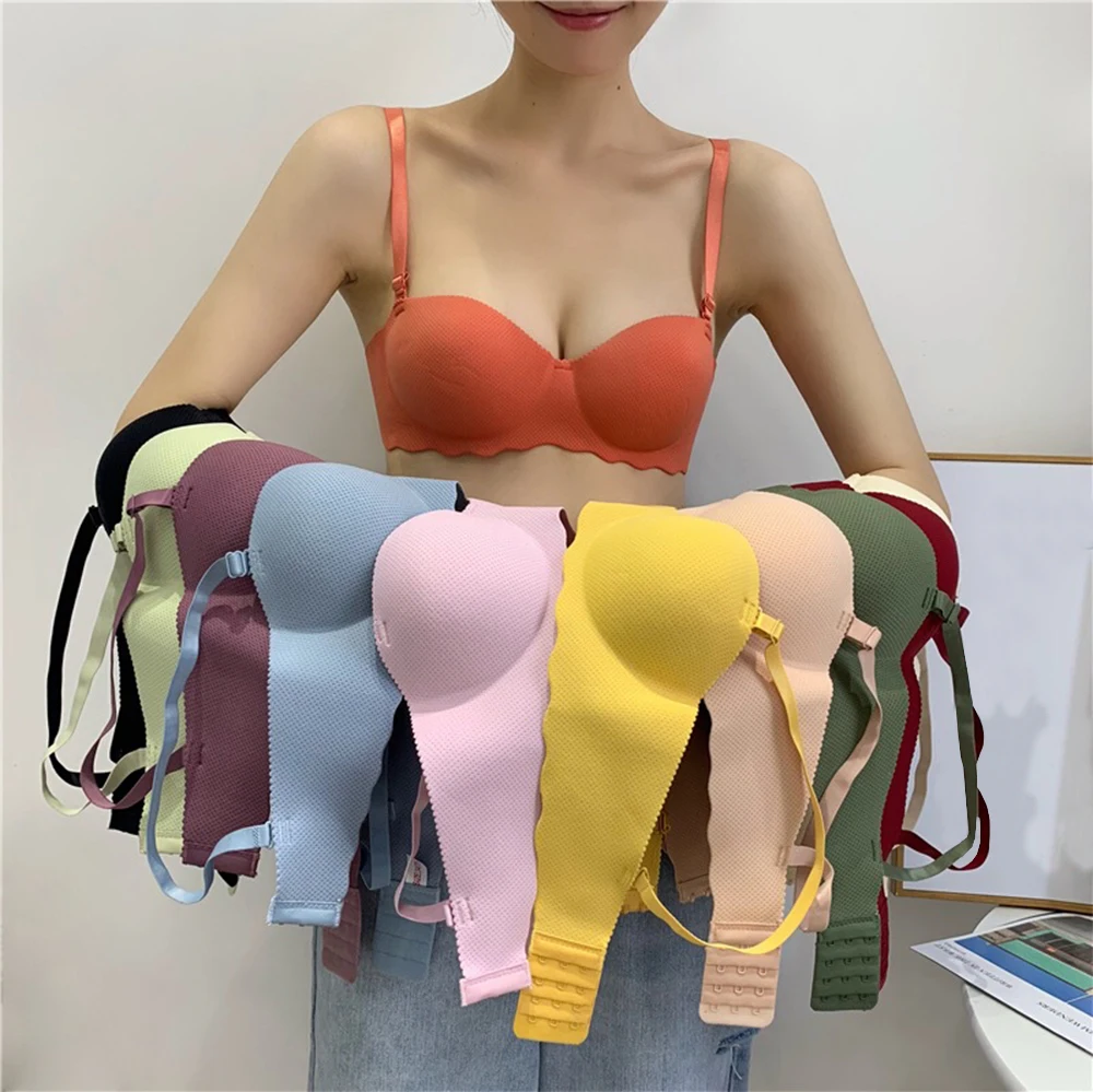 

Push Up Bra Sexy Women Seamless Underwear Wire Free Brassieres Soft Intimate Breathable Thin Female Breathable Lingerie
