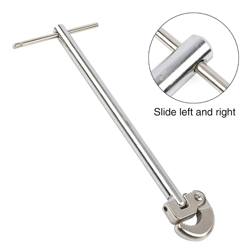 

Portable Basin Wrench Sink Bathtub 180° Rotation Basin Wrench Faucet Basin Wrench Plumbing Tool Portable Manual