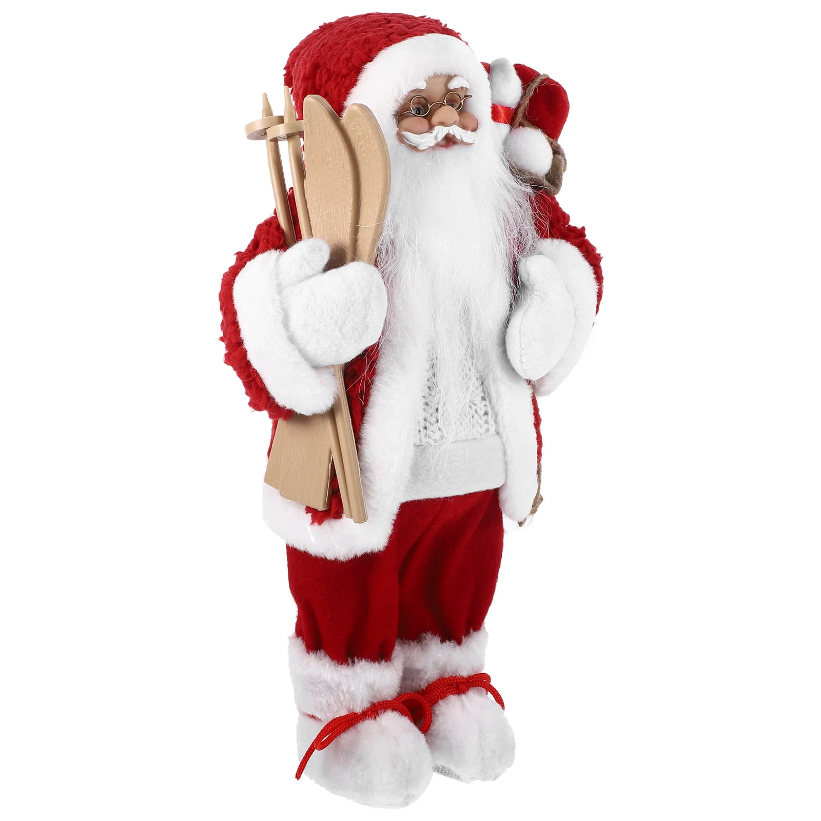 

Santa Claus Statue Christmas Gifts Xmas Desktop Decor Landscape Festival Supply Plastic Party Supplies Figurine Office