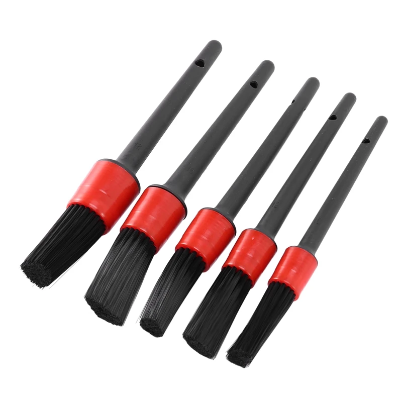 

Detail Brush (Set of 5), Auto Detailing Brush Set Perfect for Car Motorcycle Automotive Cleaning Wheels, Dashboard, Interior, Ex