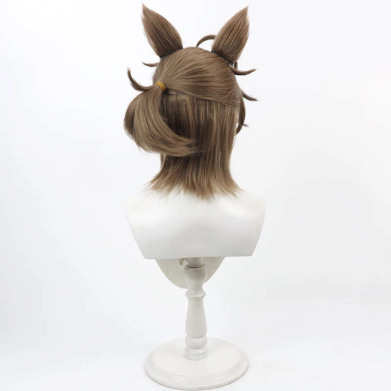 Парик из нержавеющей стали для косплея коричневый смешанный Короткие