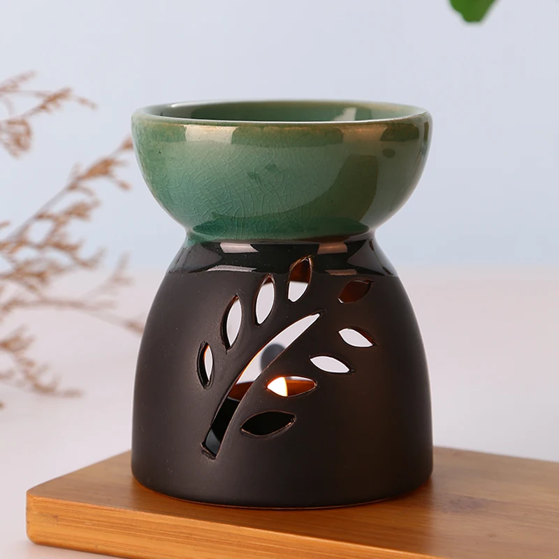 

Ceramic Oil Burner Handmade Luxury Humidificador Aroma Diffuser Incense Burner House Bedroom Bruleur Encens Home Decoration 50