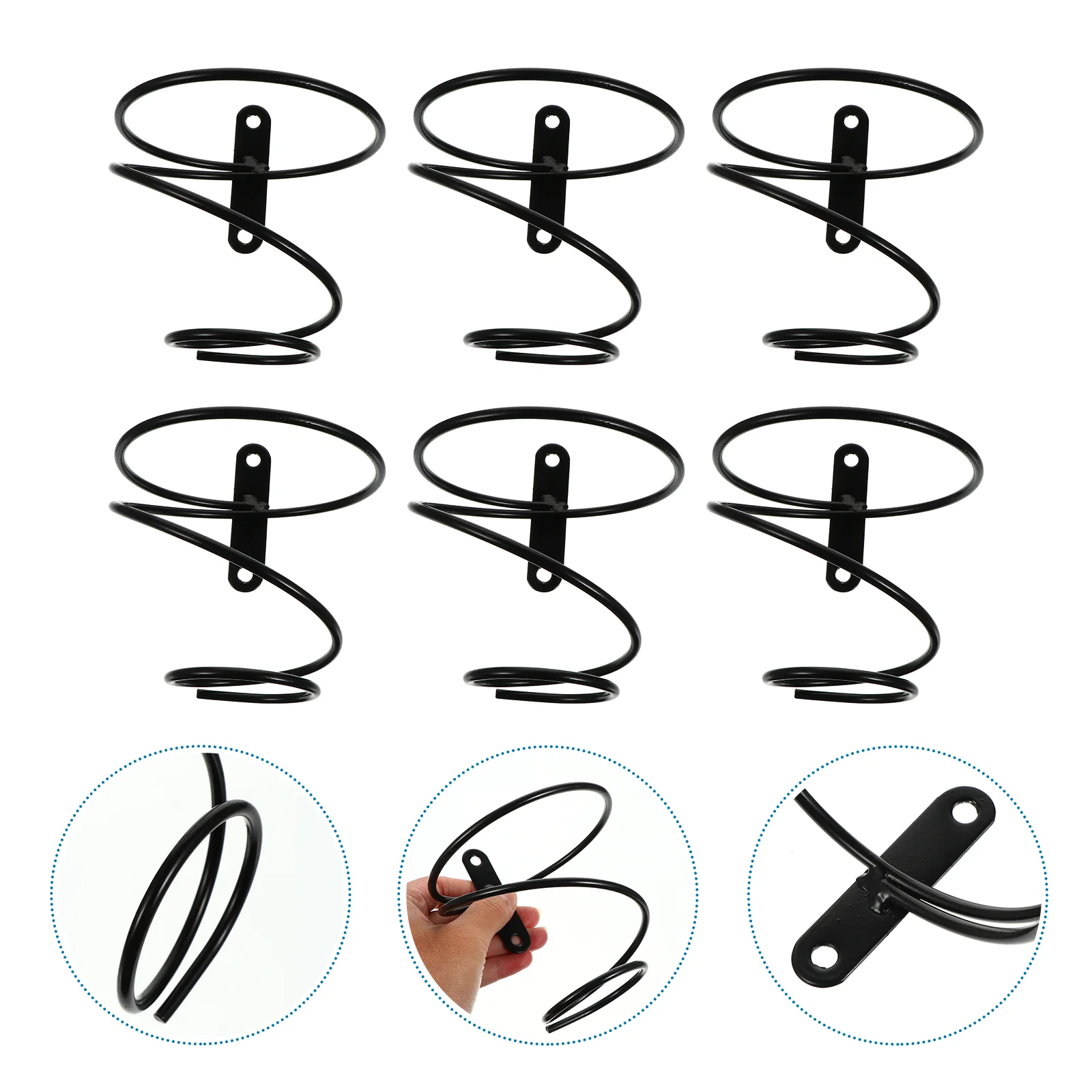 

6 Pcs Wall Mounted Rack Metal Wall Shelf Metal Wall Rack Wall-mounted Display Rack Iron Countertop Rack