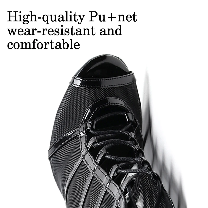 DKZSYIM High Quality Women Dance Boots Plus Size Latin Ballroom Dance Shoes Ladies Suede Soles Jazz High Heels Shoes for dance