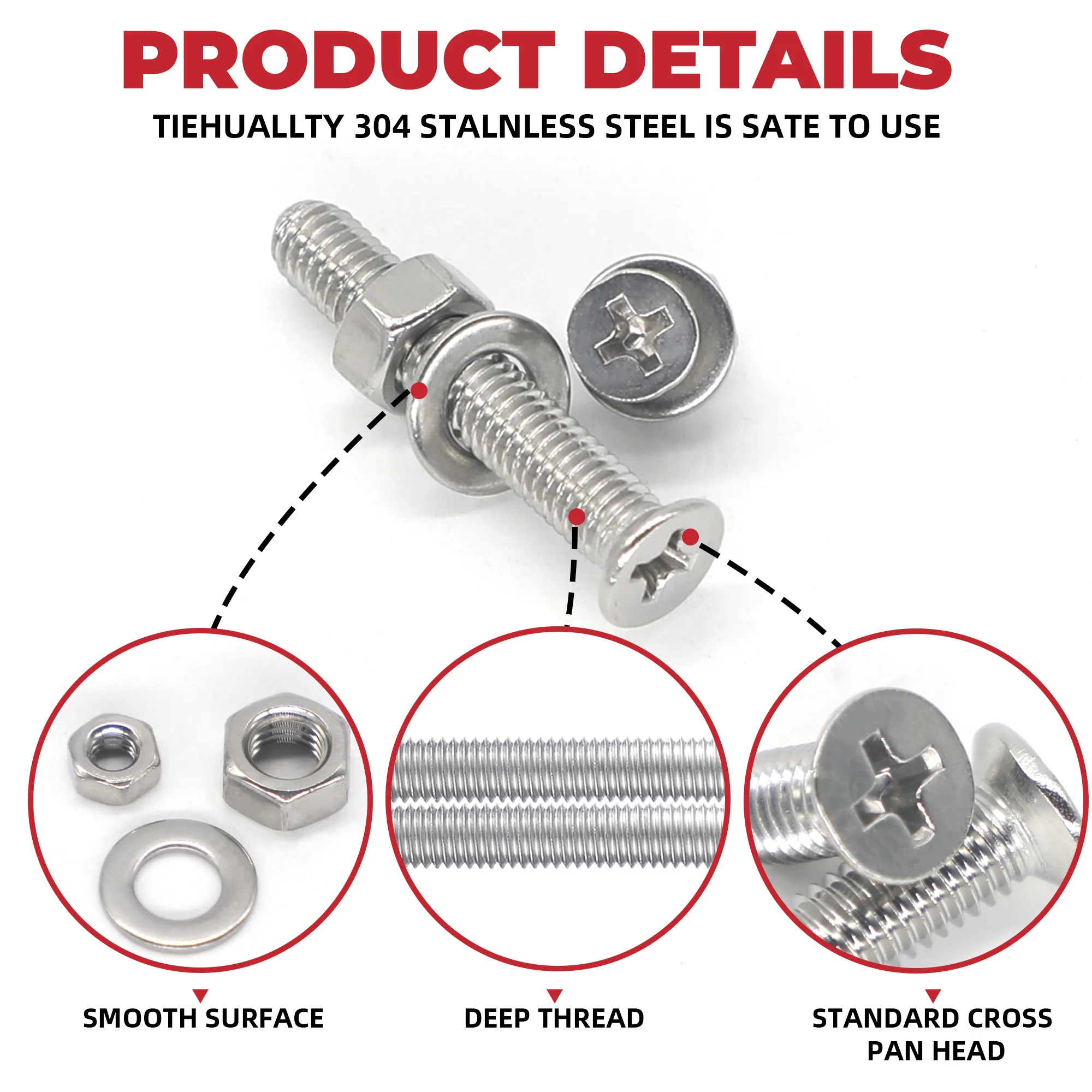 518pcs M5 M4 M3 Countersunk Phillips Screws Bolts Nuts Washers sorting Kit l Cross Flat Head Machine Screw