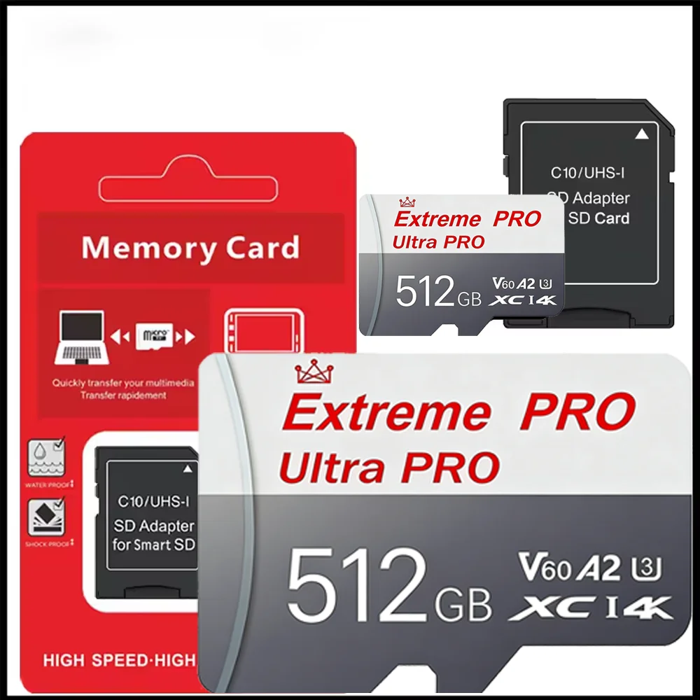 Фото Карта памяти SD 128 ГБ 256 ГБ 512 ГБ Micro TF SD U3 V30 A2 высокоскоростная, горячая распродажа, для дронов, квадрокоптеров, 4K UHD аэрофотосъемки №3