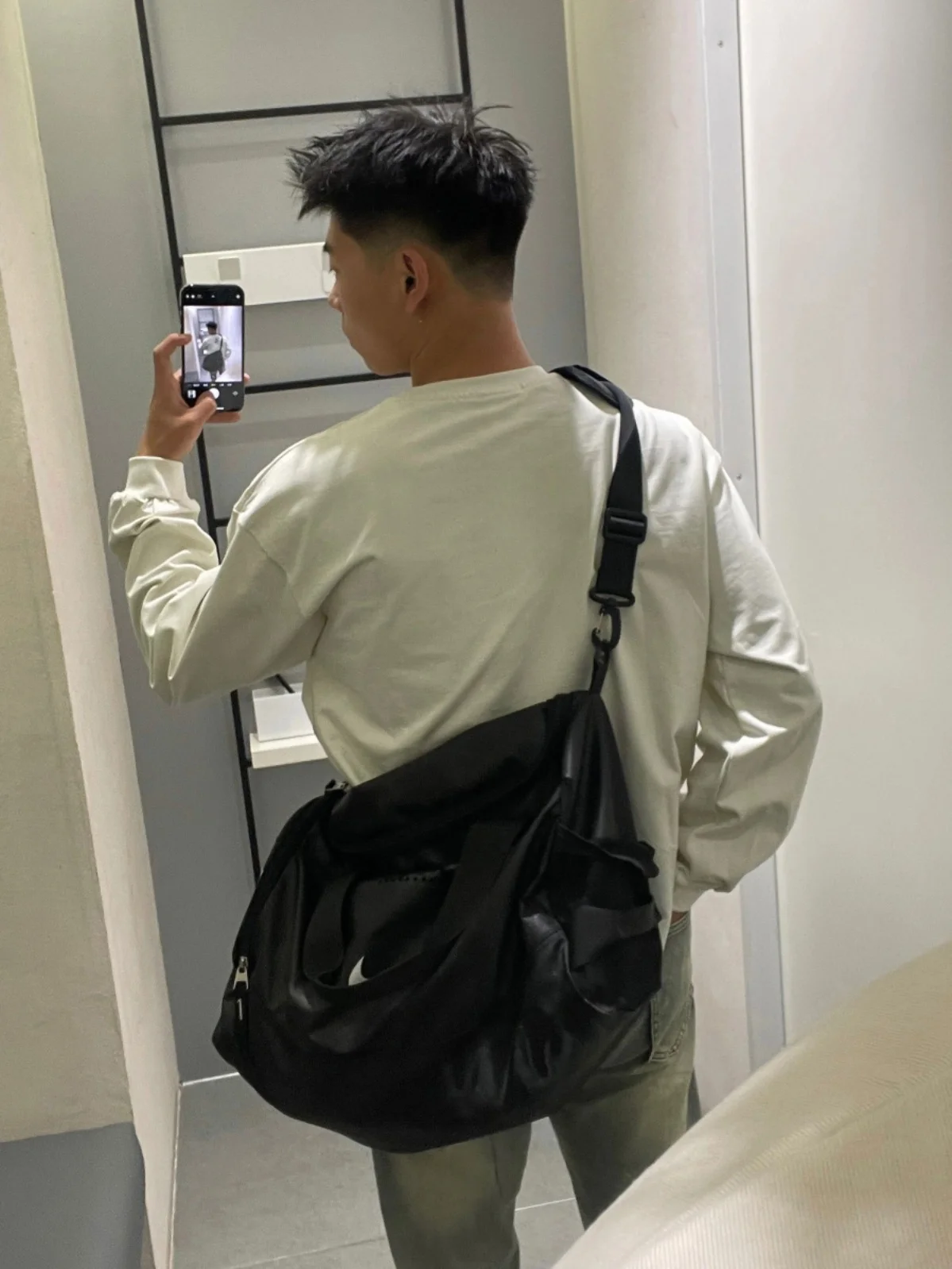 260G Pure Cotton White T-shirt Men's Fashion Brand Print Bottoming Shirt Outer Wear Autumn and Winter 2024 New Japan fashion Top