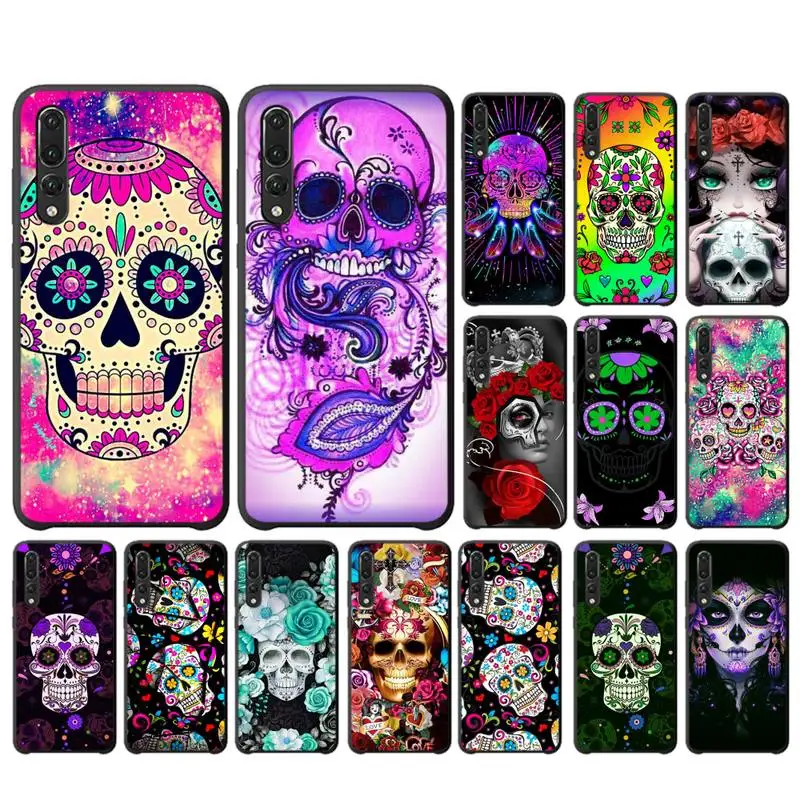 

MaiYaCa Mexican Catrina Skull Cover Phone Case for Huawei P30 40 20 10 8 9 lite pro plus Psmart2019