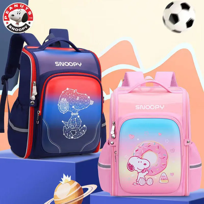 

Сумка для начальной школы Snoopy Спайк Kawai, милый детский рюкзак с героями мультфильмов для уменьшения степени защиты