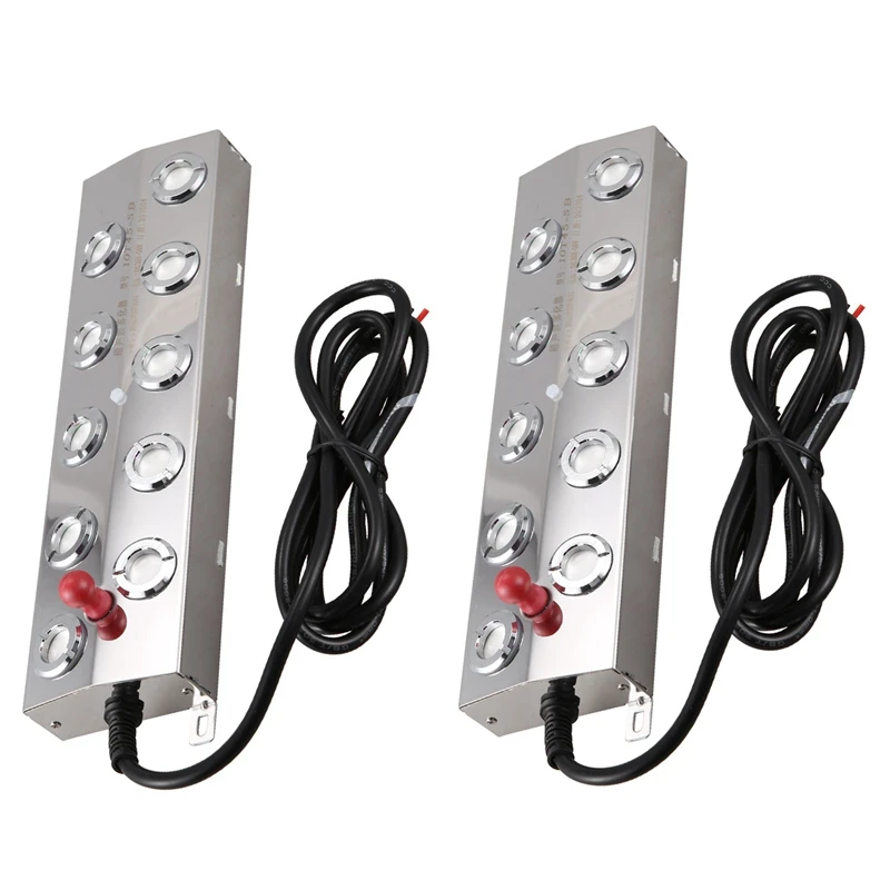 

2X 10 Head Ultrasonic Mist Maker Fogger Stainless Steel Humidifier Aeromist Hydroponics Nebulizer Fountain Atomizer